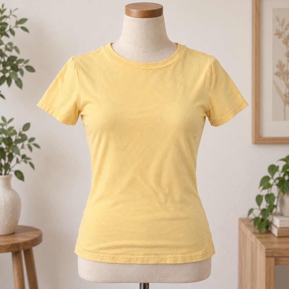 Your Favorite by PacSun Yellow Short Sleeve Crew Neck T-Shirt XS